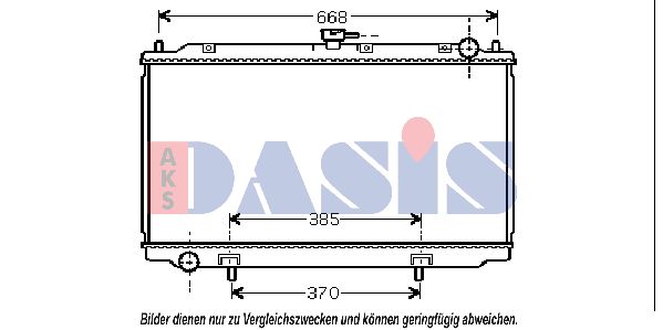 AKS DASIS radiatorius, variklio aušinimas 070069N